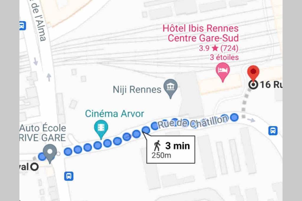 Le Travel, Studio Cosy Aux Pieds De La Gare Rennes Eksteriør billede